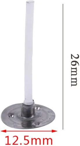 Vista 2 de 100 mechas de té de bajo humo, pestañas de mecha preenceradas de 1 pulgada para fabricación de velas de cera de soja, algodón puro, sin humo