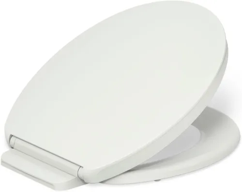 Vista 26 de KOHLER K-26801-0 Impro ReadyLatch Quiet Close Elongated Toilet Seat, White Toilet Seat, Grip-Tight Bumpers, New Home Essentials, Slam Prevention