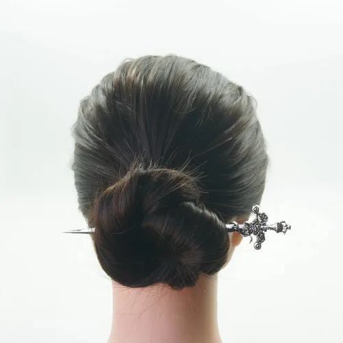 Vista 4 de Espada espada horquilla espada espada palo pagano amuleto espíritu joyería para el cabello para las mujeres (12)
