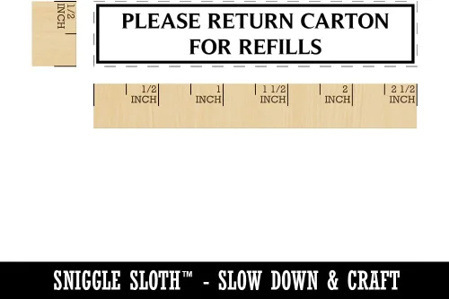 Vista 2 de Please Return - Cartón para recargas, huevos de gallina, sello de goma rectangular para sellar manualidades, 2.50 pulgadas, pequeño