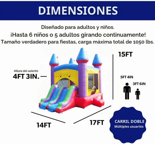 Vista 3 de HeroKiddo - Gorila inflable comercial de 14 x 18 pulgadas, tobogán de doble carril