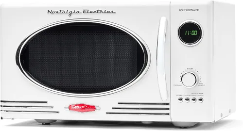 Vista 18 de Nostalgia Retro - Horno de microondas para encimera - Incluye 12 ajustes preprogramados y reloj digital - 0.9 pies cúbicos - 800 vatios - Amarillo