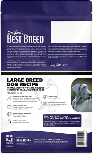 Vista 3 de Best Breed Dieta para perros de raza grande fabricada en Estados Unidos [alimento seco natural para perros] – 4 libras.