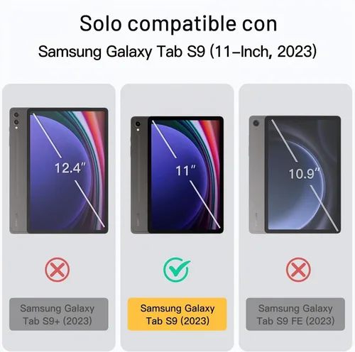 Vista 2 de JETech Funda para Samsung Galaxy Tab S9 11", color negro