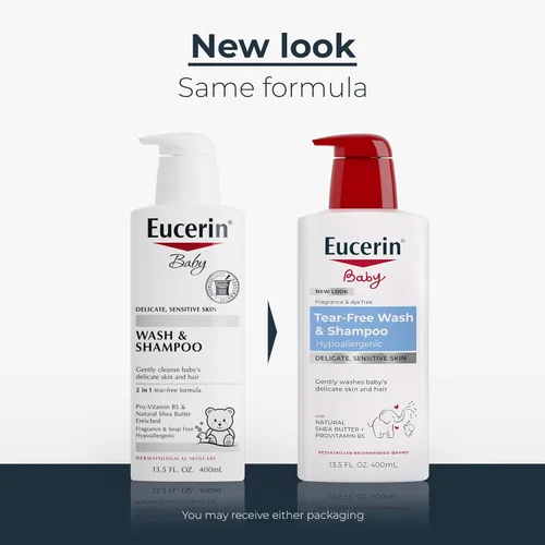 Vista 2 de Eucerin Champú para bebés sin perfume y gel de baño, hipoalergénico