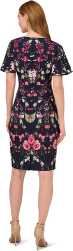 Vista 2 de Adrianna Papell Vestido de crepé floral estampado para mujer