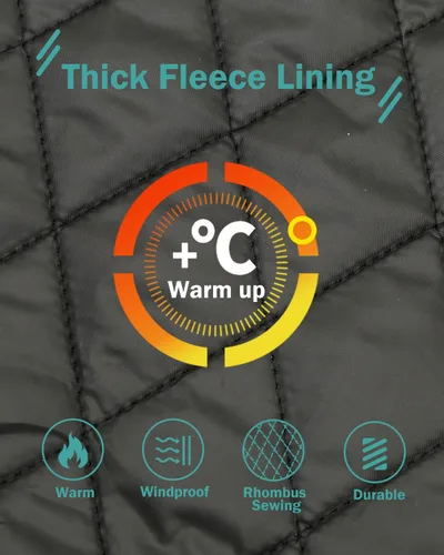 Vista 4 de CuteBone Abrigo de invierno para perro, chaleco reversible impermeable y resistente al viento, chaqueta gruesa ajustable para clima frío con agujero