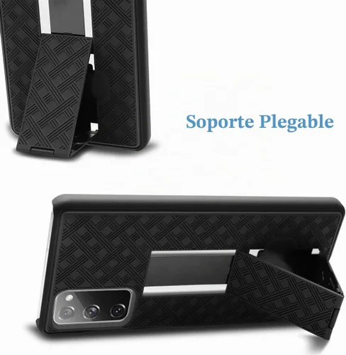 Vista 5 de Fingic Funda para Samsung Galaxy S20 FE con clip para cinturón