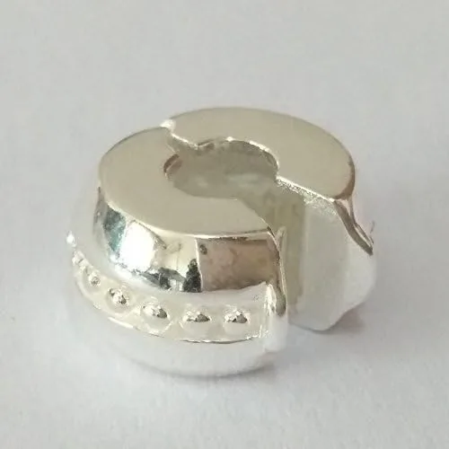 Vista 4 de SOUKISS Dijes con clip de puntos, de plata de ley 925, para pulsera de estilo europeo, Plata esterlina