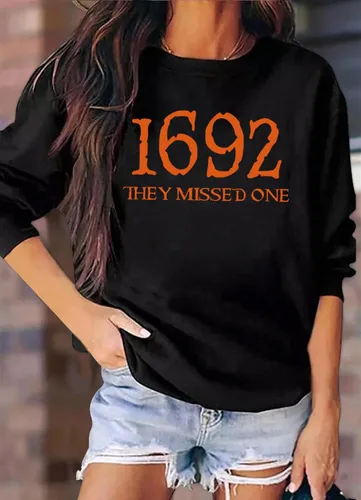 Vista 3 de CHUNTIANRAN Sudadera de Halloween para mujer 1692 Salem Broom Co sudadera ligera de bruja 1692 negro