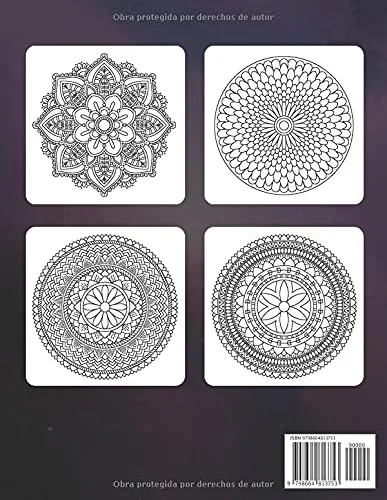 Vista 2 de 60 Mandalas y Flores para Meditar Libro De Colorear Para Adultos 60 Hermosos Diseños para la Relajación y la Meditación Cuaderno de Actividades