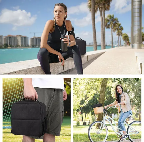 Vista 4 de BAIGIO Bolsa de inserción para cámara, funda interior de alta capacidad, a prueba de golpes y resistente al agua, bolsa interior para cámara DSLR