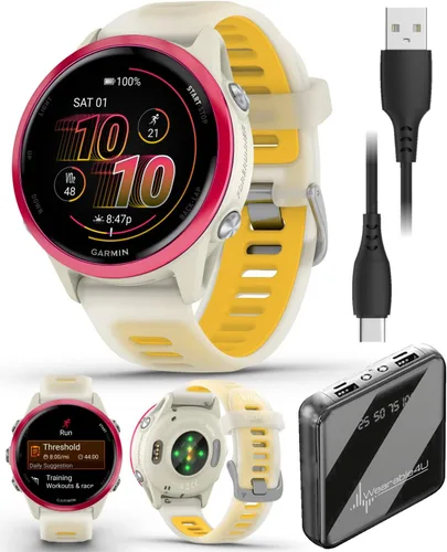 Vista 9 de Garmin Forerunner 570 42mm reloj inteligente avanzado GPS para correr y triatlón, pantalla AMOLED, entrenamiento y recuperación, aluminio azul