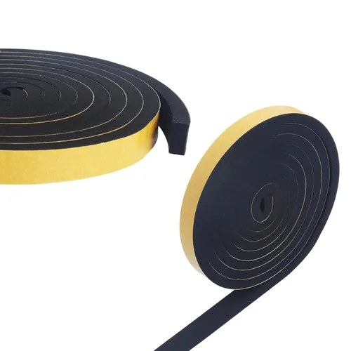 Vista 31 de Cinta de espuma de alta densidad, tira de sellado impermeable, tiras CR de neopreno, adhesivo de una sola cara, sello de EVA 1 pulgada de ancho x