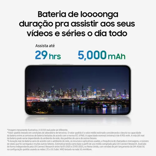 Vista 6 de Samsung Galaxy A26 5G con IA 256GB, 8GB, Doble SIM 6.7" 120Hz AMOLED, resistente al agua IP67, Android 15 Modelo internacional desbloqueado
