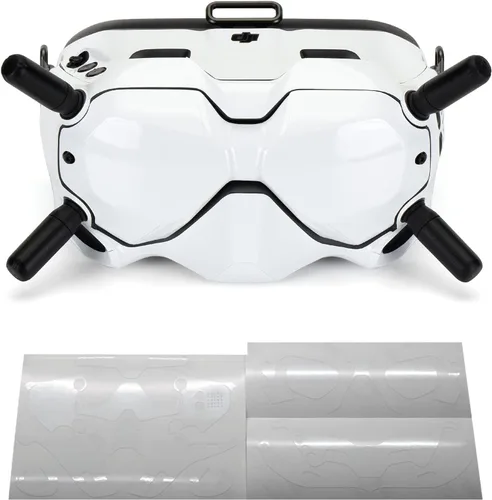 Vista 12 de WRAPGRADE Skin compatible con DJI FPV Gafas V2 (Airforce Silver)
