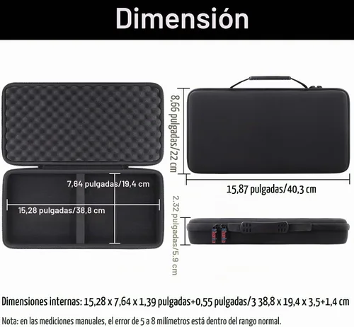 Vista 3 de khanka Funda de viaje para Akai Professional MPK Mini IV MIDI Controlador/MPK Mini MK3 USB-C MIDI Controlador/Donner DMK-25 PRO MIDI Controlador