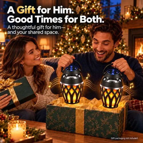 Vista 7 de Altavoces para exteriores Bluetooth con luz, IP5X impermeable