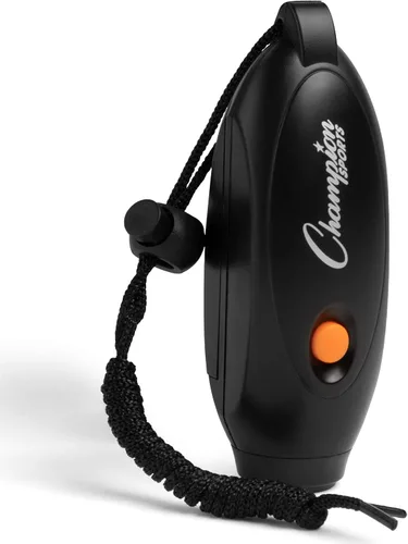 Vista 2 de Champion Sports Silbato electrónico de mano, tres tonos para entrenador deportivo, árbitro, profesor de educación física, salvavidas y uso personal