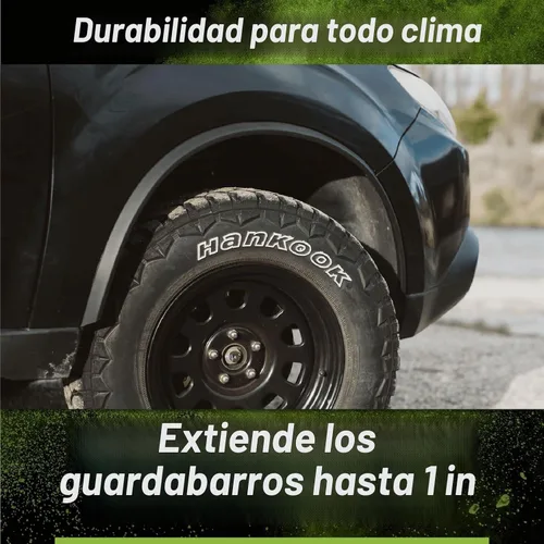 Vista 4 de EZ Flares - Guardabarros de goma de espuma flexible universal para todo terreno de extensión de 1 pulgada