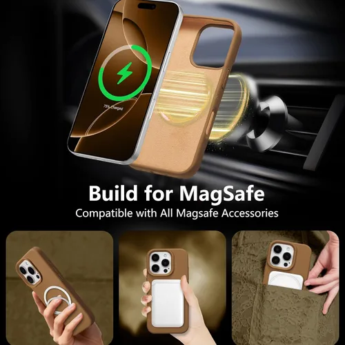 Vista 578 de Funda magnética de silicona para iPhone 13 Pro, color blanco antiguo [Compatible con Magsafe] [Forro de microfibra suave antiarañazos], funda