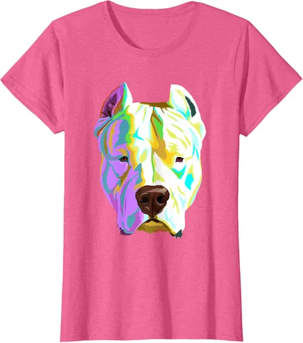 Vista 96 de Colorida camiseta Dogo Argentino, Negro, S