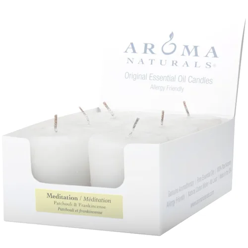 Vista 15 de Aroma Naturals Votive Candles Aceite esencial con abeto de enebro y albahaca, Evergreen Holiday, 6