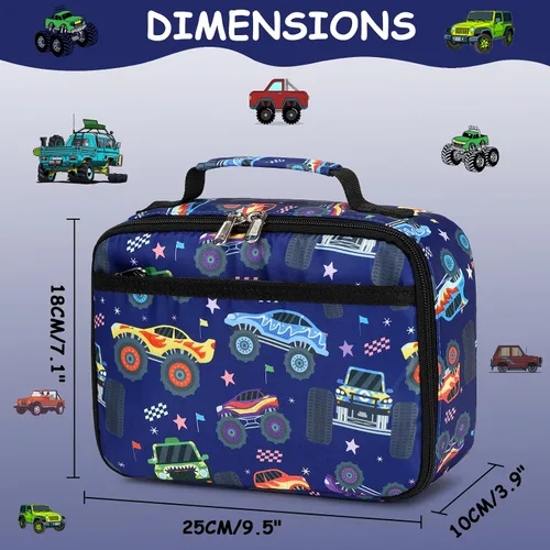 Vista 119 de CAMTOP - Conjunto de mochila y lonchera con estampados divertidos para niños de preescolar y primaria), Y0058-2