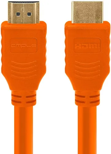 Vista 9 de Cmple - Cable HDMI de alta velocidad HDTV Ultra-HD (UHD) 3D, 4K @60Hz, 18Gbps 28AWG HDMI Cable de retorno de audio de 15 pies, negro