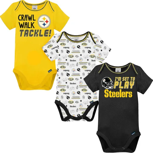 Vista 32 de Gerber - Mameluco unisex de manga corta para bebé, equipo de la NFL, paquete de 3