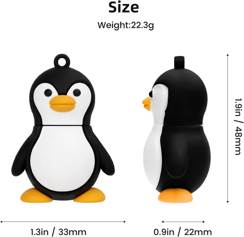 Vista 7 de Unidad flash USB de 32 GB modelo de pingüino lindo USB Drive USB 2.0 Memory Stick para almacenamiento de datos externo