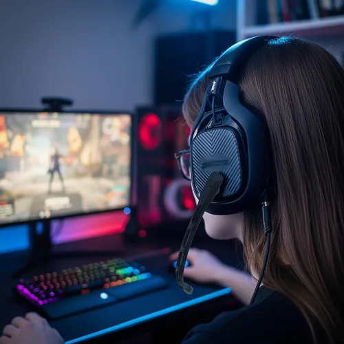 Vista 5 de Micrófono de repuesto para juegos compatible con auriculares Astro A40 / A40 TR, micrófono negro A40 de 0.138 in en PS5, PS4, Xbox One, PC, Mac