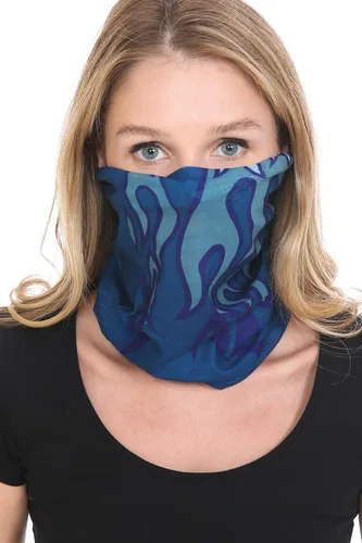 Vista 5 de Triple9 - Pasamontañas antipolvo Paquete de 6 polainas para cuello para hombres y mujeres Máscara facial bandana (rojo, azul), Rojo, Azul
