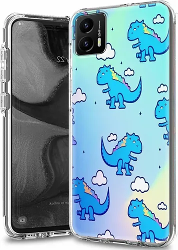 Vista 33 de Funda transparente para Motorola Moto G 5G 2023 con patrón de ciervo de bandera estadounidense para mujeres y hombres, doble capa híbrida de TPU