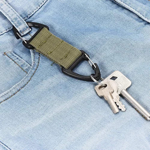 Vista 5 de PATIKIL Clip para llaves para cinturón, hebilla colgante con clip triangular de doble cara para exteriores