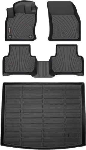 Vista 47 de Alfombrillas para todo tipo de clima y forro de carga para Volkswagen Atlas 2018-2026 (asientos de 6 pasajeros), juego completo de 3 filas