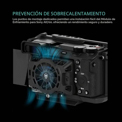 Vista 9 de Tilta Jaula completa para cámara a6700 Accesorios de montaje Diseño personalizado Listo para ARCA Compatible Abrazadera HDMI Negro