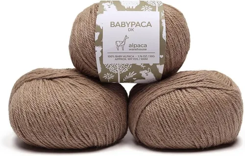 Vista 61 de Juego de 6 madejas de 100% lana de alpaca bebé (10.58 oz) de peso DK, fabricadas en Perú, celestial suave y perfecto para tejer y hacer ganchillo