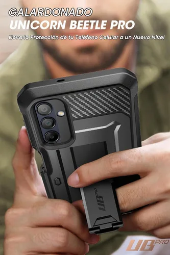 Vista 7 de SUPCASE - Funda para Samsung Galaxy A16 con protector de pantalla, color negro Built-in Kickstand, Rotating Belt-Clip, Military-Grade Drop