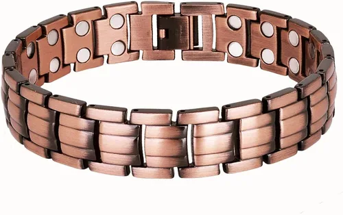 Vista 8 de EBUTY Pulsera de cobre para hombre, Cobre