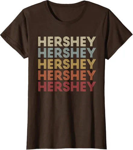 Vista 13 de Hershey Pennsylvania Hershey PA Retro Camiseta de texto vintage, Azul
