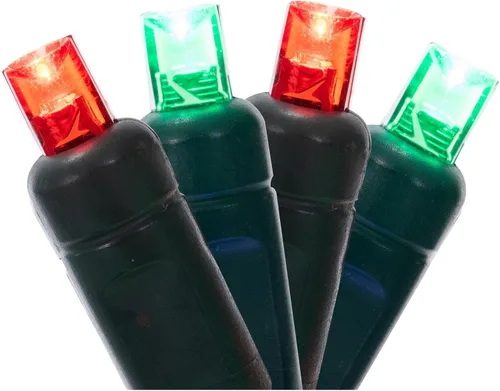 Vista 22 de Vickerman Juego de 100 luces LED GW WA Ec multicolor con LED gran angular de molde único, 36 pies