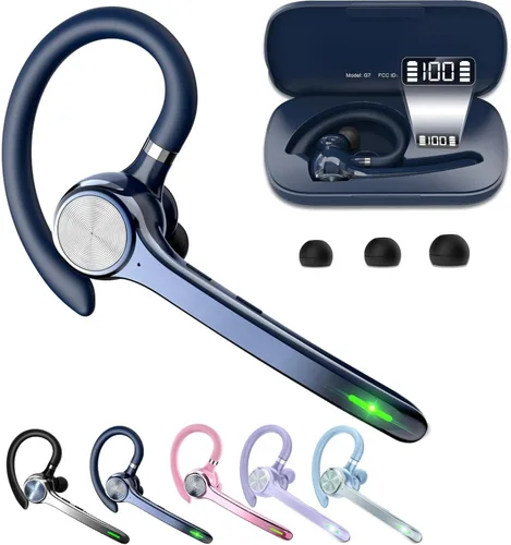 Vista 12 de HEIBAS Auriculares Bluetooth, Auriculares inalámbricos Bluetooth con estuche de carga de 500mAh, tiempo de conversación de 72 horas, micrófono