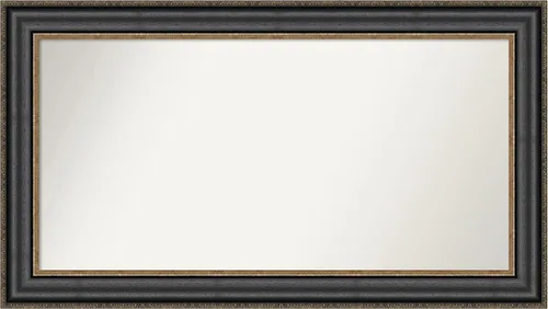 Vista 421 de Amanti Art Espejo personalizado, espejo de baño negro puente, espejo de pared o espejo de tocador de baño sobre el fregadero (26 x 26 pulgadas)
