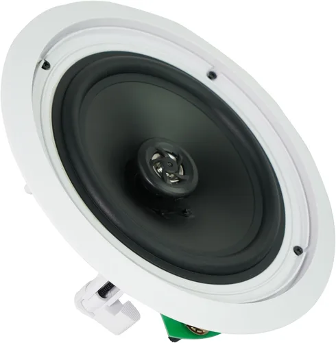 Vista 6 de Rockville Amplificador de fuente múltiple de matriz de 4 zonas+20 altavoces de techo blancos de 8 "70v
