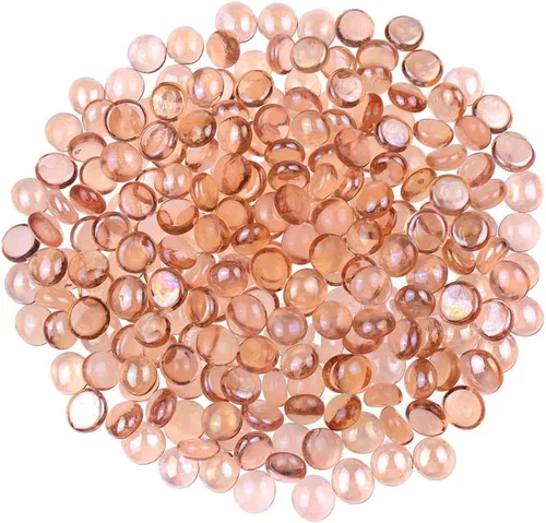 Vista 12 de KINGOU Gemas/cuentas/piedras de vidrio plano para relleno de jarrón, dispersión de mesa, juegos - 1 lb (0.551-0.630 in, aprox. 5/8 pulgadas)
