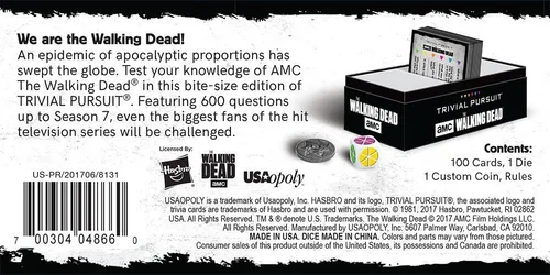 Vista 3 de USAOPOLY TP116-469 AMC The Walking Dead Trivial Pursuit Game, Multicolor