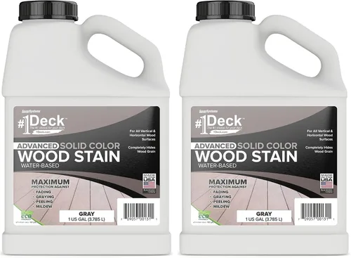 Vista 15 de Tinte y sellador de madera para exteriores de color sólido avanzado #1 Deck Premium en uno, sellador a base de agua para cubiertas de madera, vallas