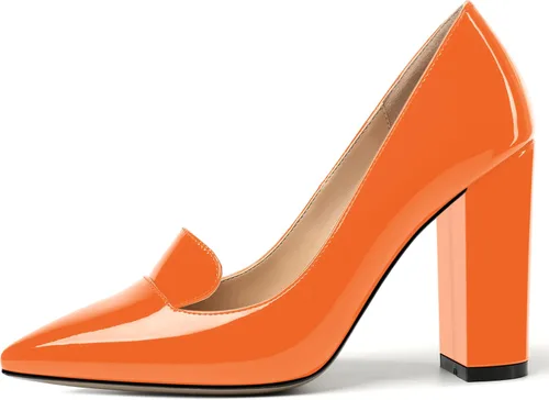 Vista 2 de ROSERWISH Zapatos de vestir de tacón alto para mujer, con puntera puntiaguda, de 4 pulgadas