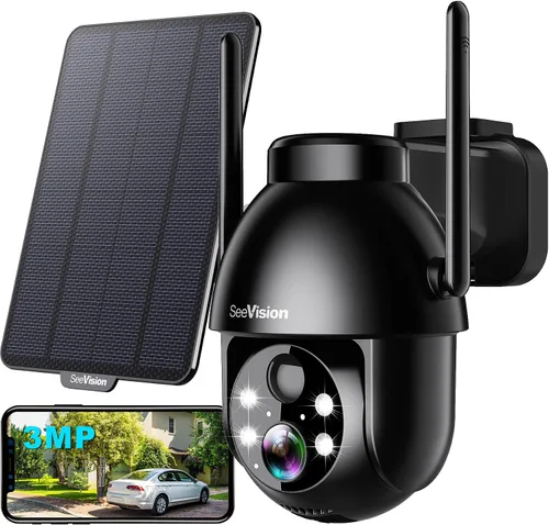 Vista 8 de SeeVision Cámara de seguridad celular 4G LTE, sin WiFi con tarjeta SIM integrada, cámaras de seguridad solares inalámbricas para exteriores con 3MP
